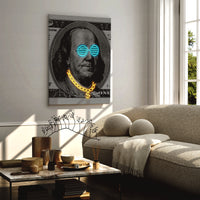 Load image into Gallery viewer, Cool Franklin Vertical Canvas Wall Art
