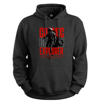 Load image into Gallery viewer, Cosmic Explorer Hoodie dark heather color
