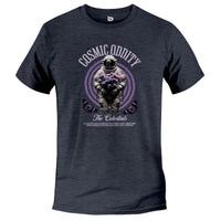 Load image into Gallery viewer, cosmic oddity, cool astronaut space tshirt, heather navy
