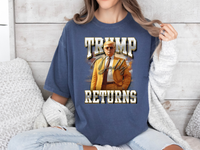 Load image into Gallery viewer, Daddy Trump Returns Bootleg T-Shirt denim color
