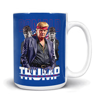Load image into Gallery viewer, DJT Boss Donald Trump 15oz Mug dark blue color
