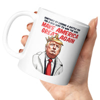 Load image into Gallery viewer, Trump Battle Mug 11oz white color
