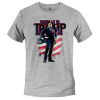 Load image into Gallery viewer, DJ trump t shirt Athletic Heather color
