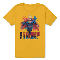 Load image into Gallery viewer, DJ trump hero youth tee gold color
