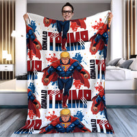Load image into Gallery viewer, Donald Trump Velveteen Plush Hero Blanket

