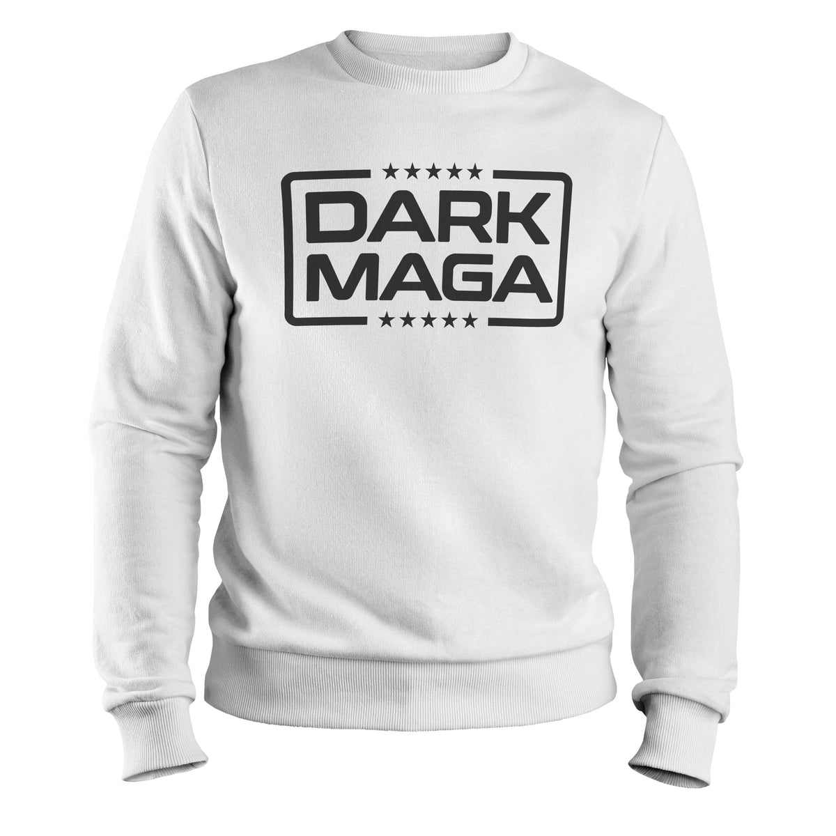 Dark MAGA crewneck Sweatshirt white color