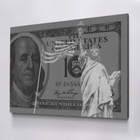 Load image into Gallery viewer, Dollar Liberty Horizontal Canvas Wall Art
