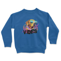 Load image into Gallery viewer, Vibes Youth Crewneck Sweatshirt  Royal Color
