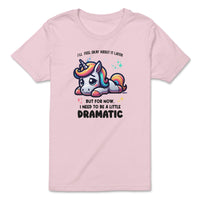 Load image into Gallery viewer, Dramatic Unicorn Youth Tee pink color
