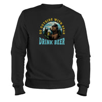 Load image into Gallery viewer, Beer Bear Crewneck Sweatshirt Black color
