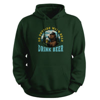 Load image into Gallery viewer, Beer Bear Hoodie Forest green color
