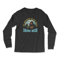 Load image into Gallery viewer, Beer Bear Long Sleeve Black Color
