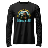 Load image into Gallery viewer, Beer Bear Long Sleeve Shirt black color
