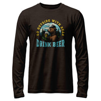 Load image into Gallery viewer, Beer Bear Long Sleeve Shirt brown heather color
