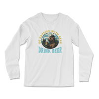 Load image into Gallery viewer, Beer Bear Long Sleeve white Color
