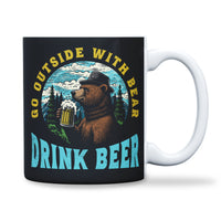 Load image into Gallery viewer, Beer Bear Mug 11oz black color
