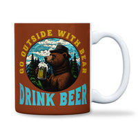 Load image into Gallery viewer, Beer Bear Mug 11oz brown color
