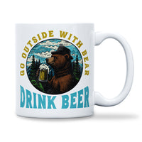 Load image into Gallery viewer, Beer Bear Mug 11oz White color
