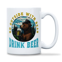 Load image into Gallery viewer, Beer Bear Mug 15oz White color
