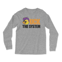 Load image into Gallery viewer, Uck The System Long Sleeve Shirt | Athletic Heather
