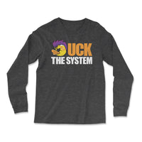 Load image into Gallery viewer, Uck The System Long Sleeve Shirt | Dark grey heather
