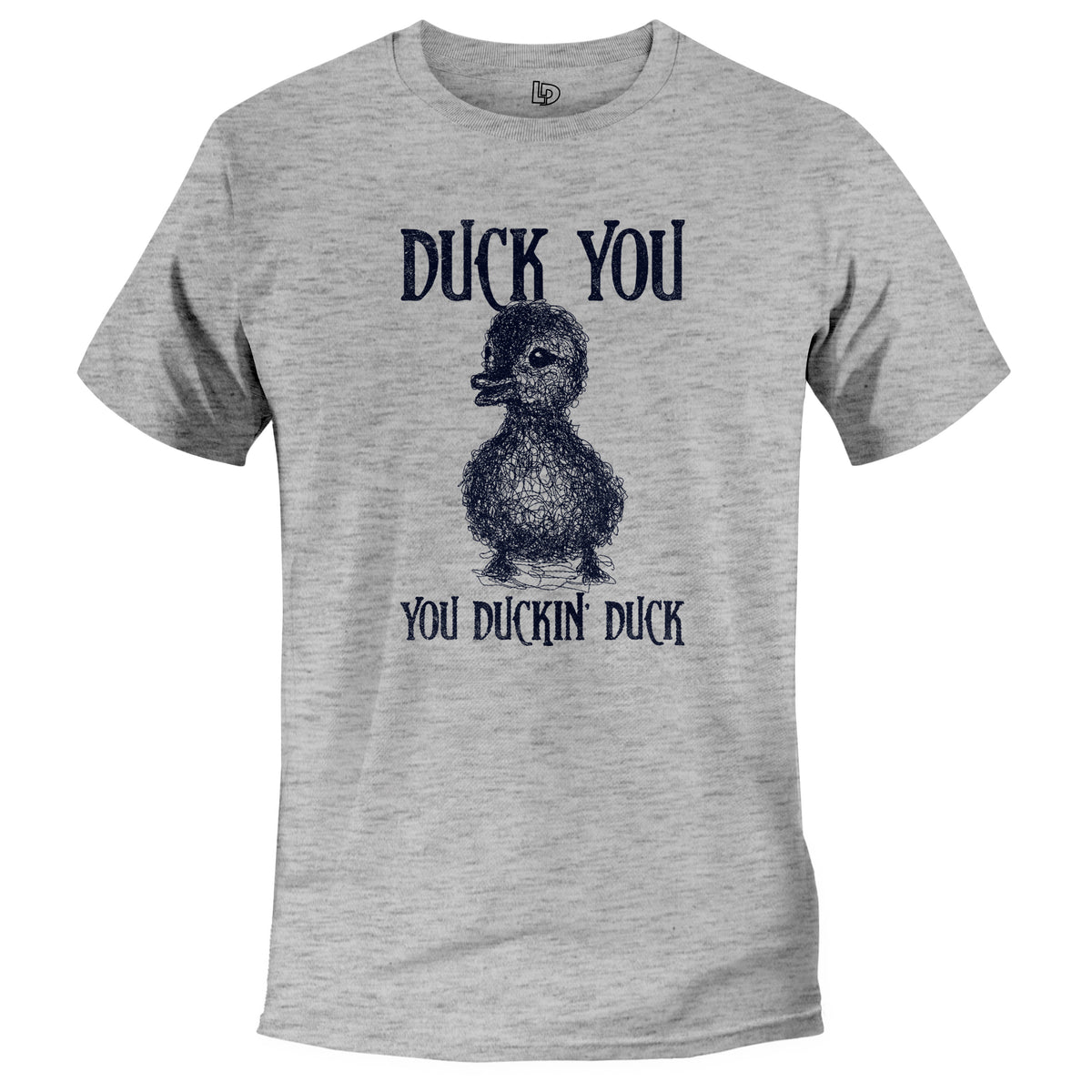 duck you funny duck tshirt, athletic heather