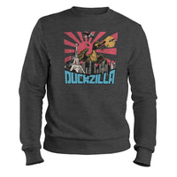 Load image into Gallery viewer, Duckzilla Crewneck Sweatshirt | Dark heather Grey
