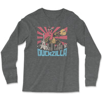 Load image into Gallery viewer, Duckzilla Long Sleeve Shirt | Dark grey heather
