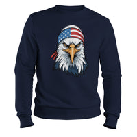 Load image into Gallery viewer, american eagle, eagle with bandana crewneck sweatshirt, patriotic
