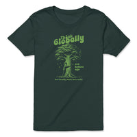 Load image into Gallery viewer, Think Globally Youth T-Shirt Forest Color
