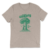 Load image into Gallery viewer, Think Globally Triblend T-Shirt tan color

