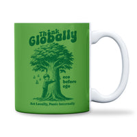 Load image into Gallery viewer, Think Globally Mug 11oz green color
