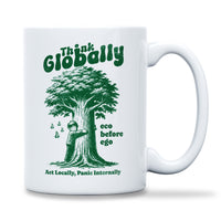 Load image into Gallery viewer, Think Globally Mug 15oz white color
