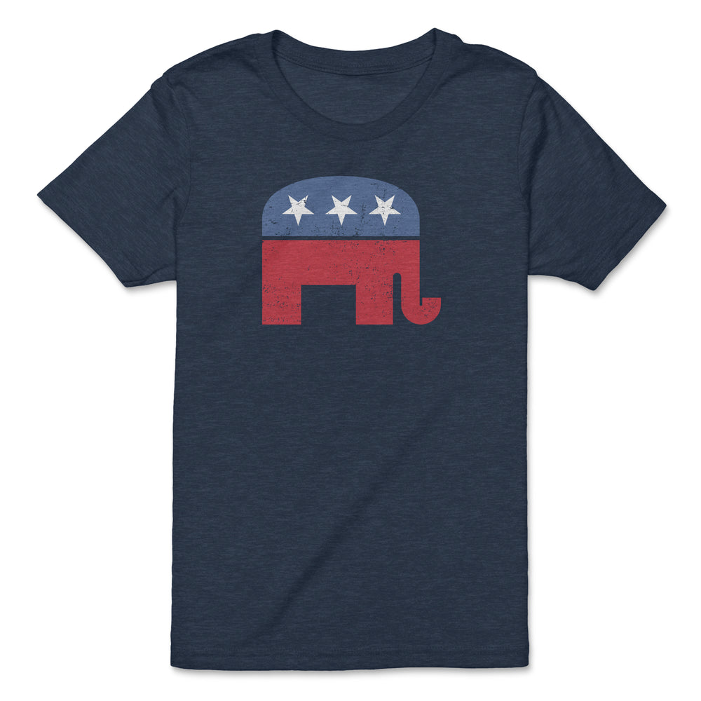 GOP Elephant Youth Tee | Heather Navy