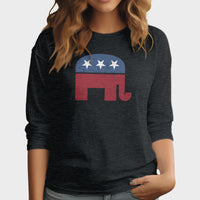 Load image into Gallery viewer, GOP Elephant Long Sleeve Shirt | Model
