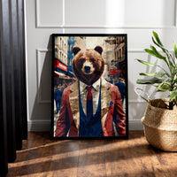 Load image into Gallery viewer, Executive Bear Trading Vertical Framed Canvas Wall Art 
