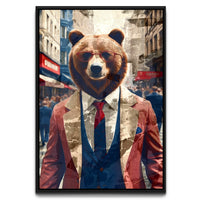Load image into Gallery viewer, Executive Bear Trading Vertical Framed Canvas Wall Art 
