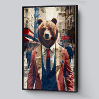 Load image into Gallery viewer, Executive Bear Trading Vertical Framed Canvas Wall Art 

