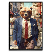 Load image into Gallery viewer, Market Bearer Trading Vertical Framed Canvas Wall Art
