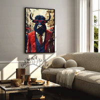 Load image into Gallery viewer, Executive Bull Trading Vertical Framed Canvas Wall Art
