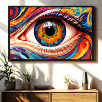 Load image into Gallery viewer, Eye Catcher Abstract Horizontal Framed Canvas Wall Art
