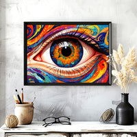 Load image into Gallery viewer, Eye Catcher Abstract Horizontal Framed Canvas Wall Art
