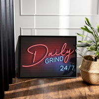 Load image into Gallery viewer, Daily Grind Horizontal Framed Canvas Wall Art
