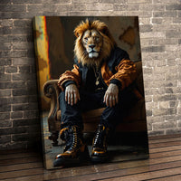 Load image into Gallery viewer, Lameduckprints Fancy Lion II Vertical Canvas Wall Art

