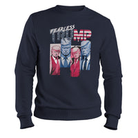 Load image into Gallery viewer, fearless trump hoodie navy color
