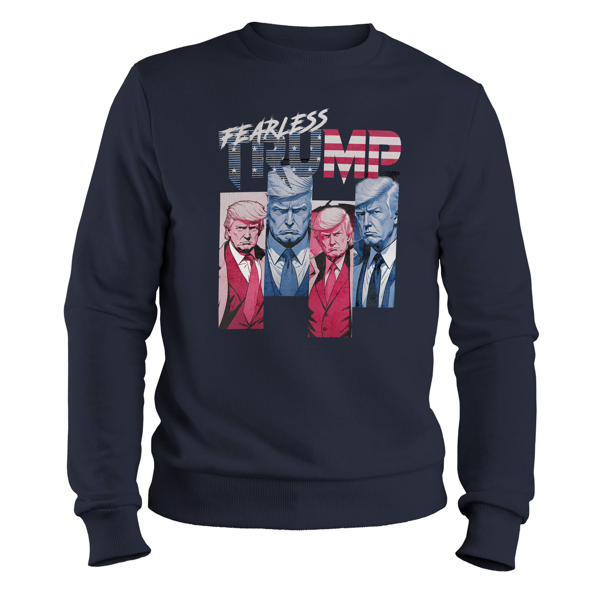 fearless trump hoodie navy color