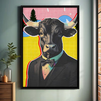 Load image into Gallery viewer, Financial Head Trading Vertical Framed Canvas Wall Art
