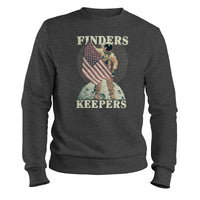 Load image into Gallery viewer, Finders Keeper Crewneck Sweatshirt  Dark heather  color
