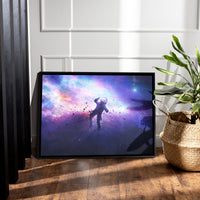 Load image into Gallery viewer, Floating in Space Framed Canvas Horizontal Wall Art
