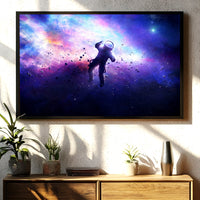 Load image into Gallery viewer, Floating in Space Framed Canvas Horizontal Wall Art
